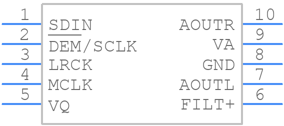 CS4344-CZZ - Cirrus Logic - PCB symbol
