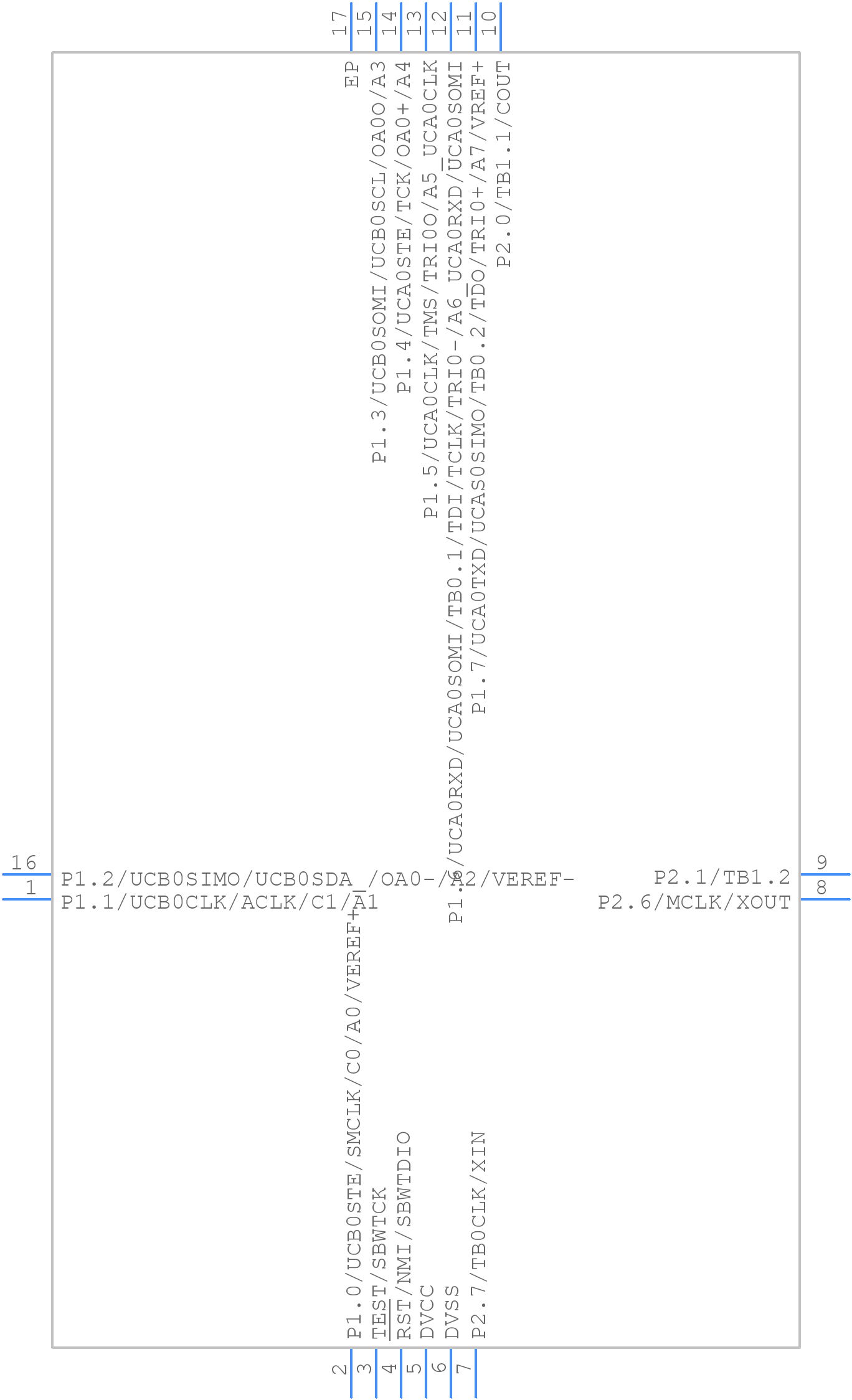 MSP430FR2311IRGYR - Texas Instruments - PCB symbol