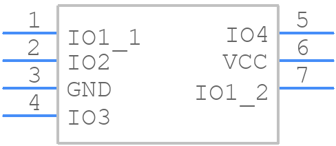 TPD4E001DPKT - Texas Instruments - PCB symbol