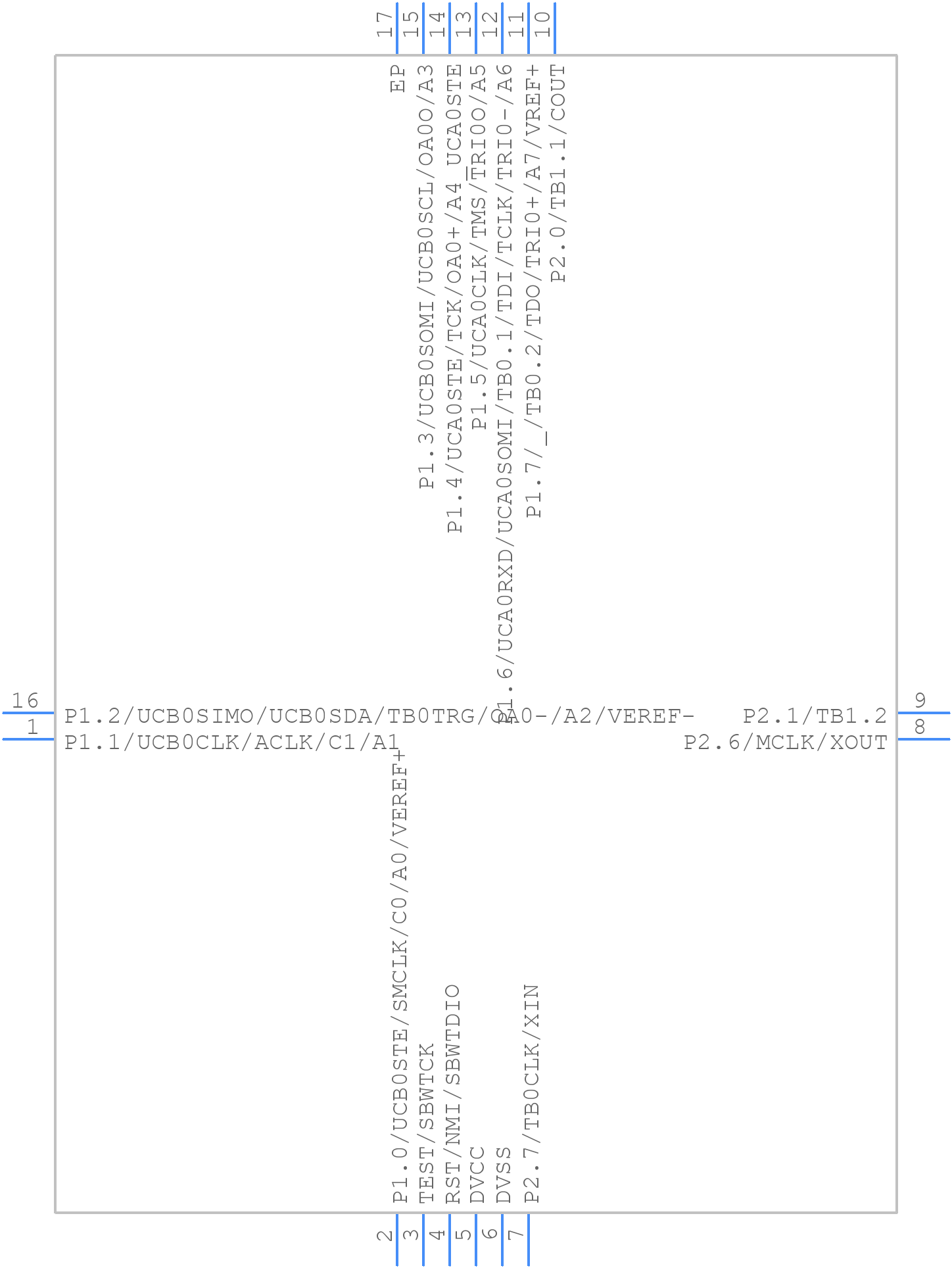 MSP430FR2310IRGYT - Texas Instruments - PCB symbol