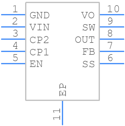 TPS61093DSKR - Texas Instruments - PCB symbol
