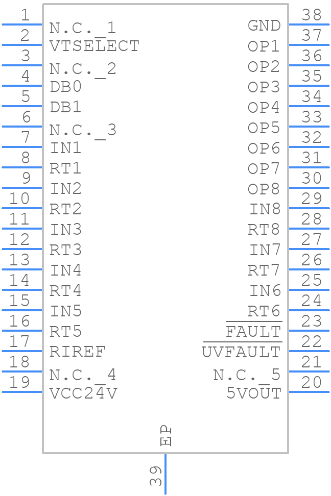 MAX31915AUI+T - Analog Devices - PCB symbol