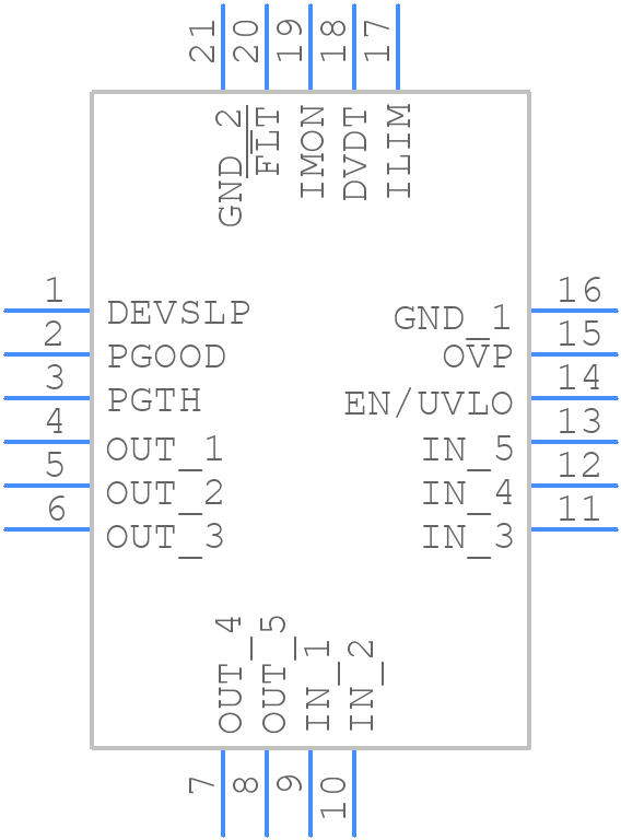 TPS25940AQRVCRQ1 - Texas Instruments - PCB symbol