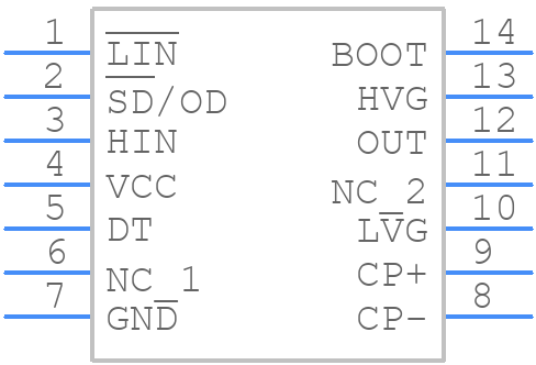 L6391D - STMicroelectronics - PCB symbol
