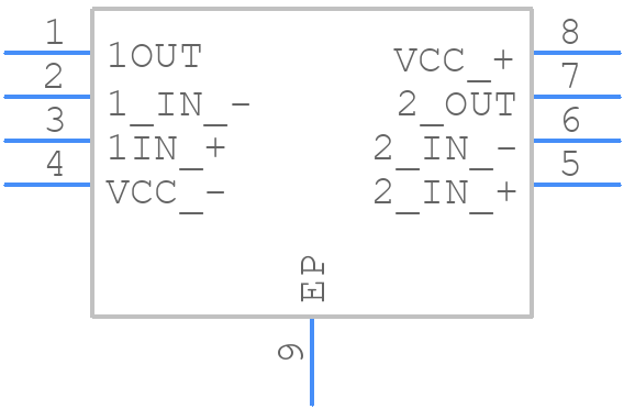 THS3112CDDA - Texas Instruments - PCB symbol