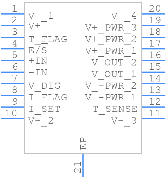 OPA564AQDWPRQ1 - Texas Instruments - PCB symbol