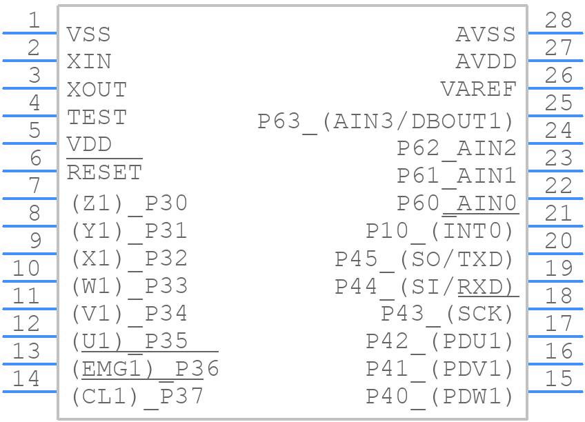 TMP88PH40NG(Z) - Toshiba - PCB symbol