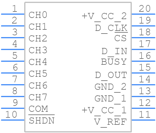 ADS7844N/1K - Texas Instruments - PCB symbol
