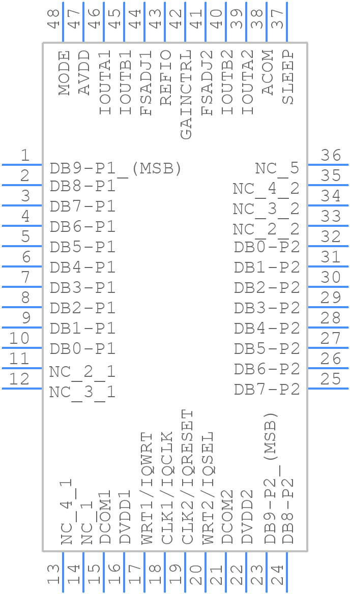 AD9763ASTZ - Analog Devices - PCB symbol