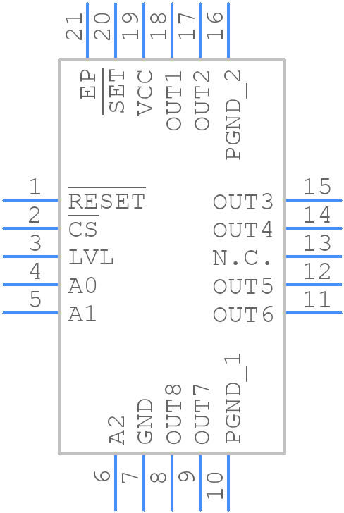 MAX4825ETP+ - Analog Devices - PCB symbol