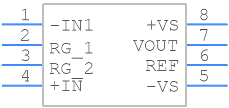 INA826AIDR - Texas Instruments - PCB symbol