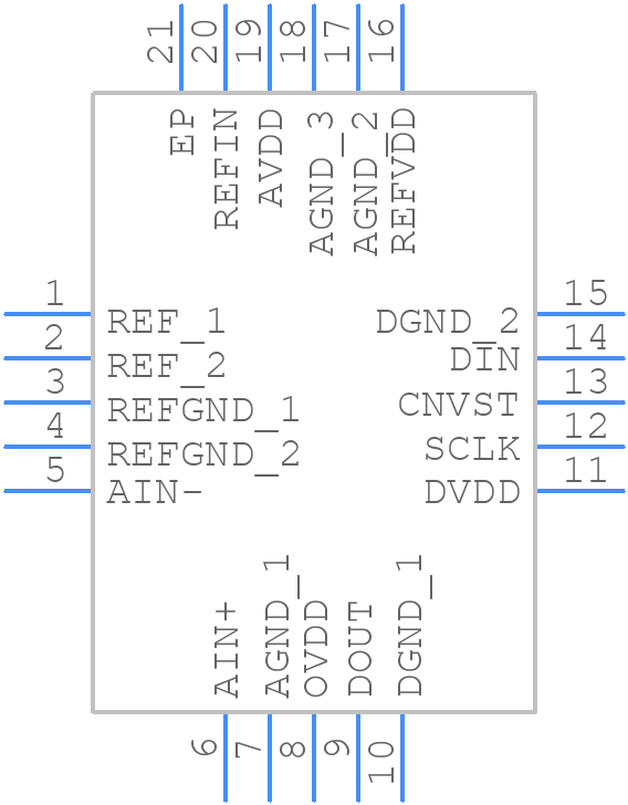 MAX11900GTP+ - Analog Devices - PCB symbol