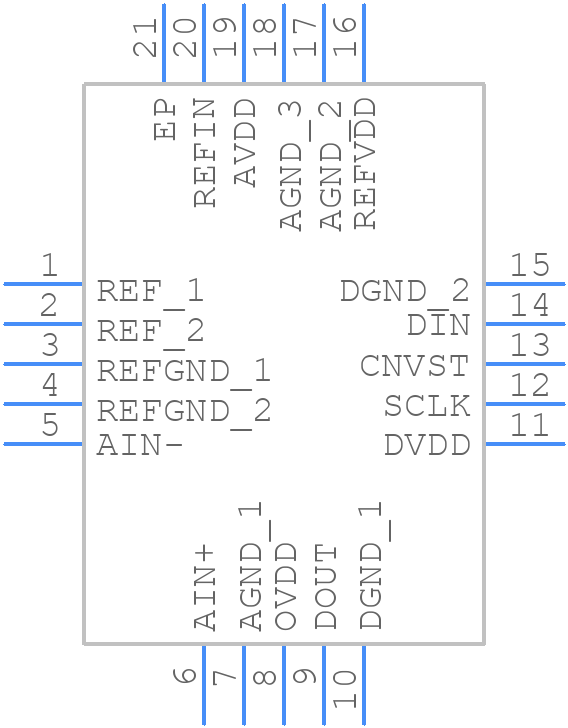 MAX11900ETP+T - Analog Devices - PCB symbol