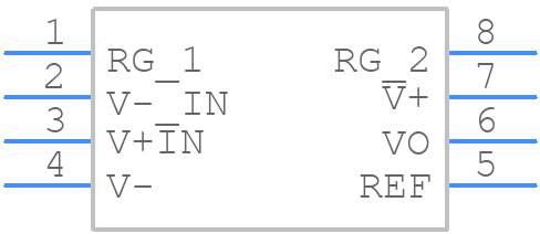 INA129U - Texas Instruments - PCB symbol