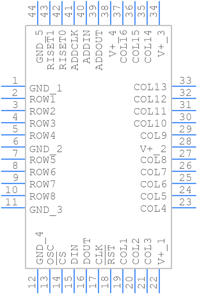 MAX6960AMH+D - Analog Devices - PCB symbol