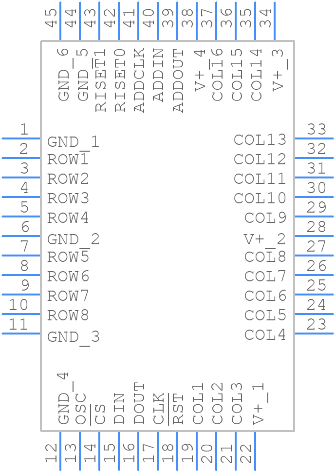 MAX6962ATH+ - Analog Devices - PCB symbol