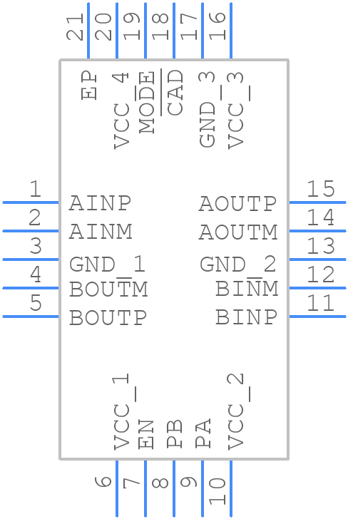 MAX14970ETP+ - Analog Devices - PCB symbol