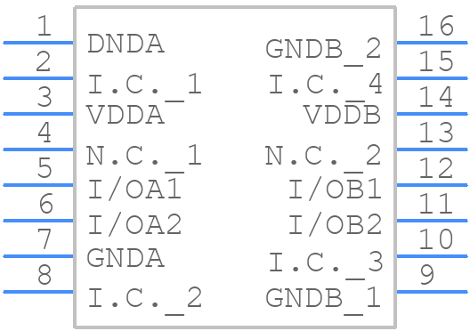 MAX14933ASE+ - Analog Devices - PCB symbol