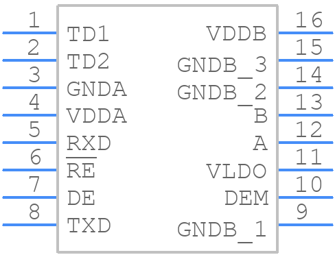 MAX14940GWE+ - Analog Devices - PCB symbol