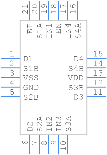 ADG5234BCPZ-RL7 - Analog Devices - PCB symbol