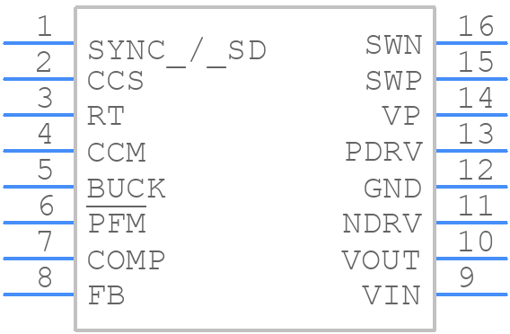 TPS43000PWR - Texas Instruments - PCB symbol