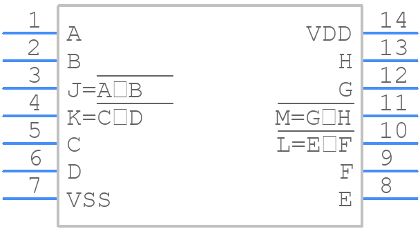 CD4077BNSR - Texas Instruments - PCB symbol