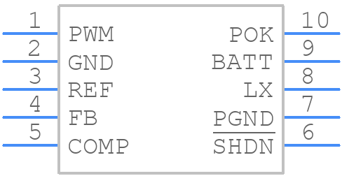 MAX1927REUB+T - Analog Devices - PCB symbol