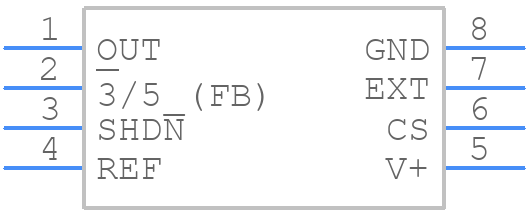 MAX1627ESA+T - Analog Devices - PCB symbol
