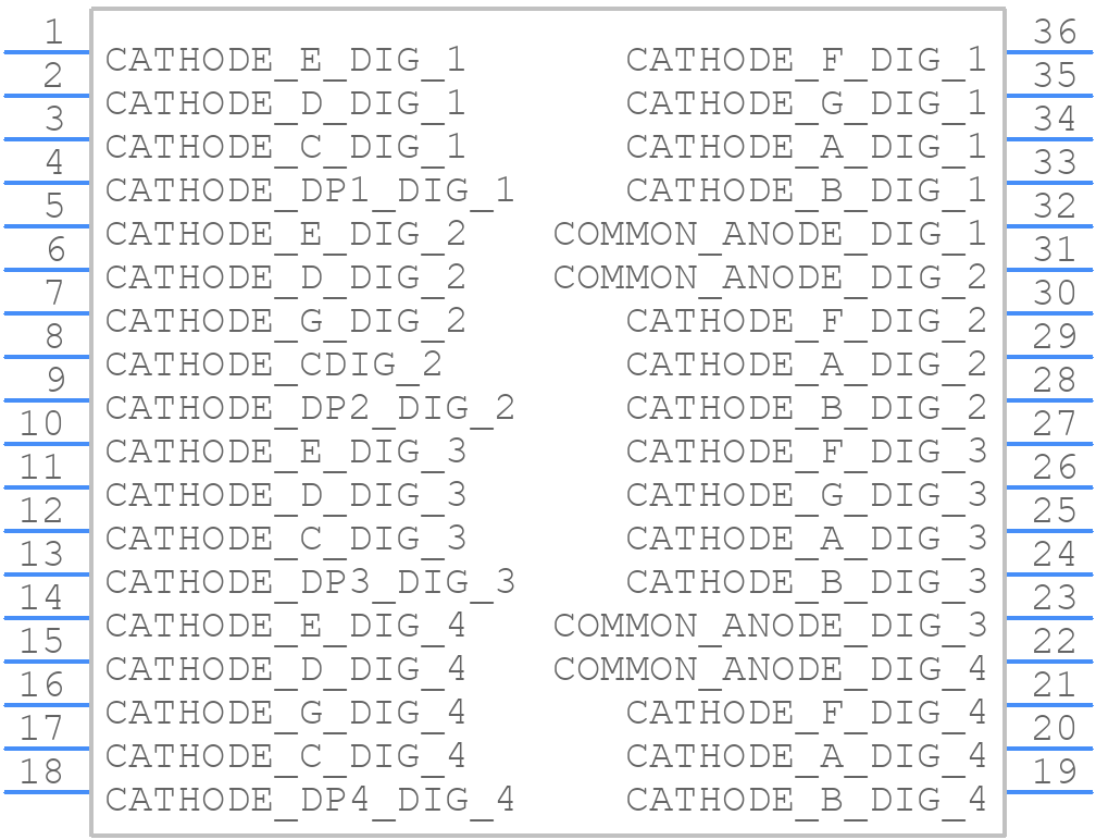 CA56-11GWA - Kingbright - PCB symbol
