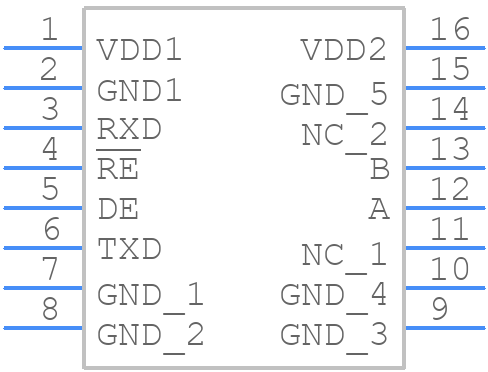 ADM2481BRWZ-RL7 - Analog Devices - PCB symbol