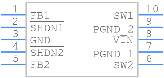 LT1944-1EMS#PBF - Analog Devices - PCB symbol