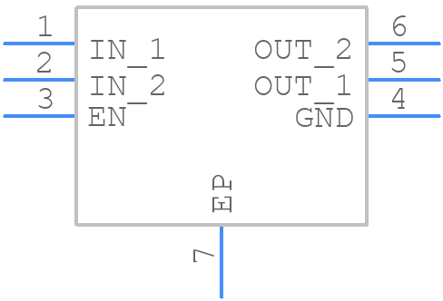 MAX15007AATT+TW - Analog Devices - PCB symbol