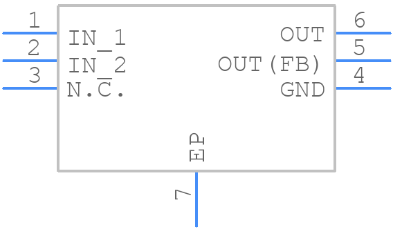 MAX15006BATT/V+T - Analog Devices - PCB symbol