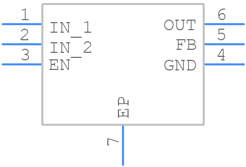 MAX15007AATT/V+T - Analog Devices - PCB symbol