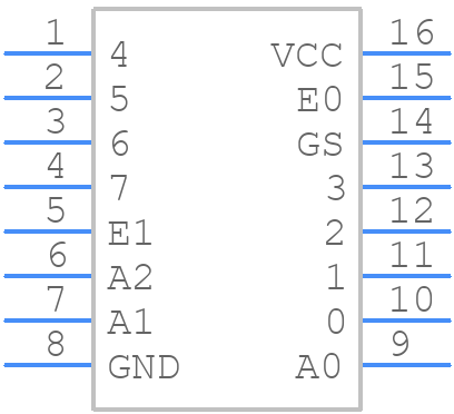 SN74LS348D - Texas Instruments - PCB symbol