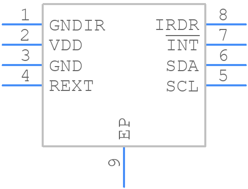 ISL29038IROZ-T7 - Renesas Electronics - PCB symbol
