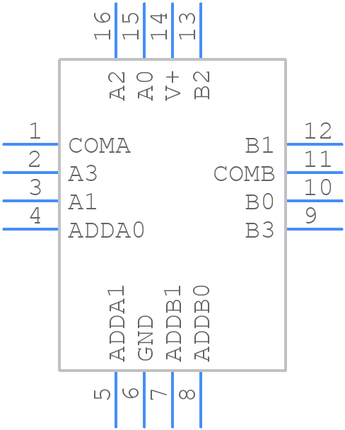 ISL54058IRUZ-T - Renesas Electronics - PCB symbol