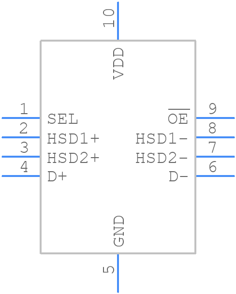 ISL54221IRUZ-T - Renesas Electronics - PCB symbol