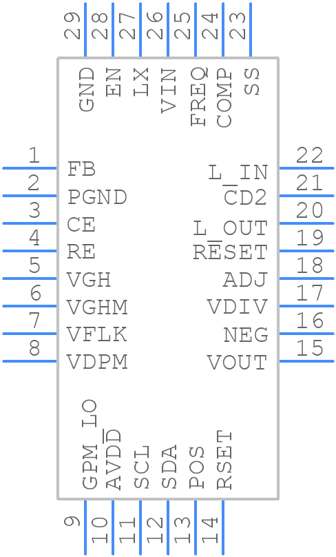 ISL97649AIRZ-TR5566 - Renesas Electronics - PCB symbol