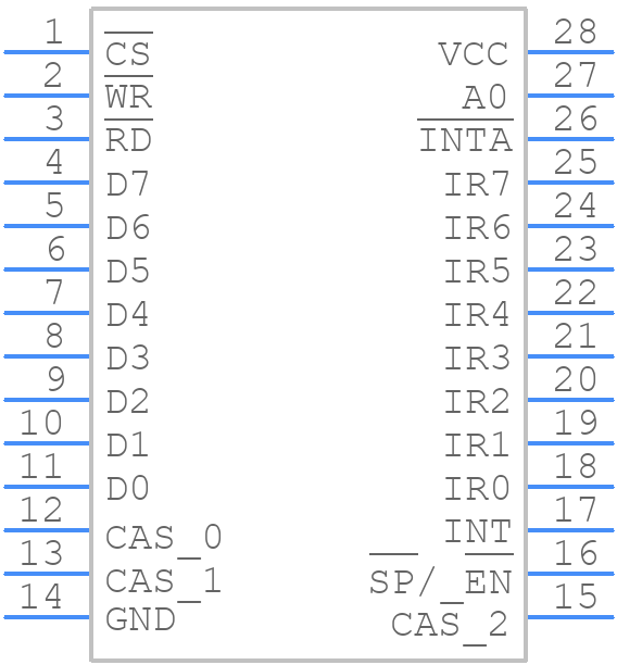 5962-8501602YA - Renesas Electronics - PCB symbol