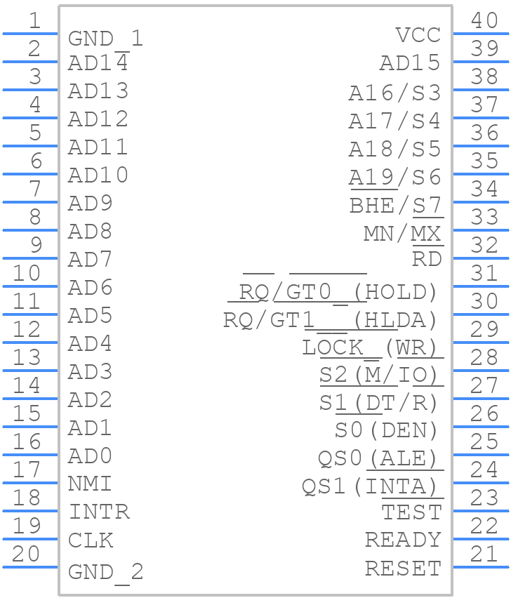 MD80C86-2/883 - Renesas Electronics - PCB symbol