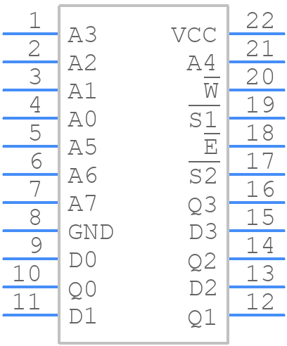 HM1-6551B/883 - Renesas Electronics - PCB symbol