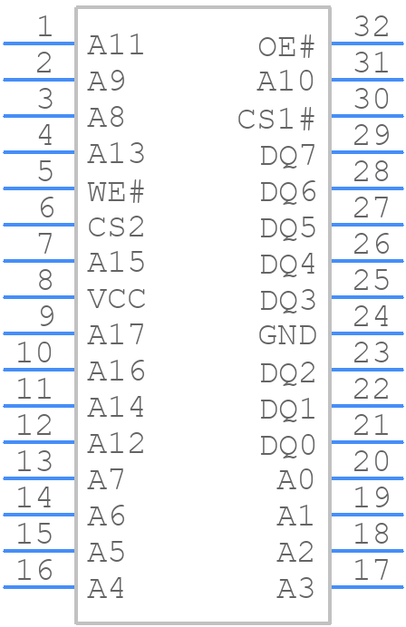 R1LV0208BSA-5SI#S1 - Renesas Electronics - PCB symbol