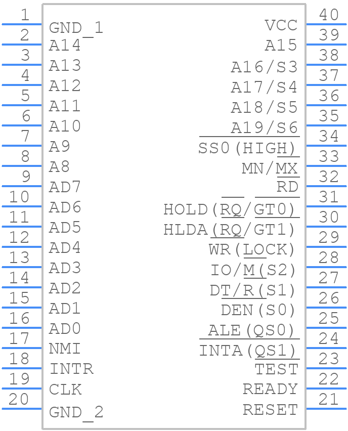 MD80C88/B - Renesas Electronics - PCB symbol
