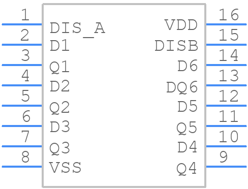 CD4503BKMSR - Renesas Electronics - PCB symbol