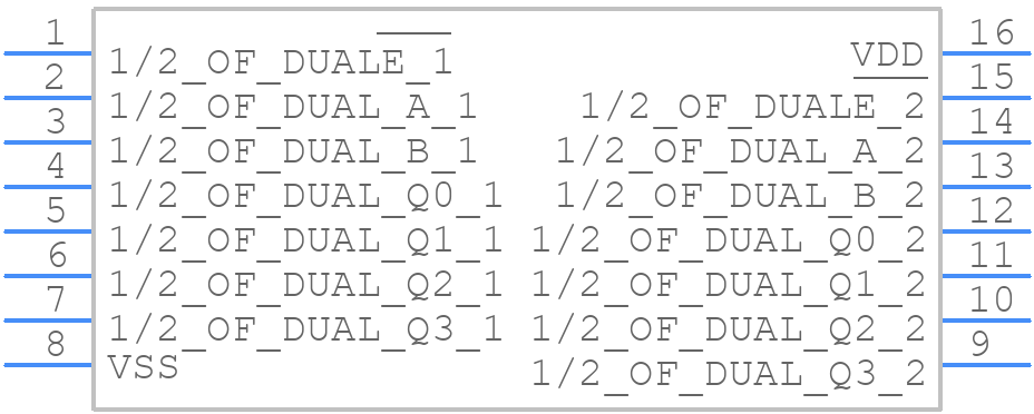 CD4555BDMSR - Renesas Electronics - PCB symbol