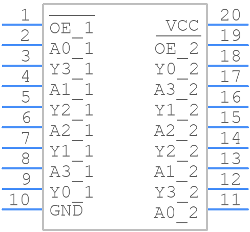 HCS244DMSR - Renesas Electronics - PCB symbol