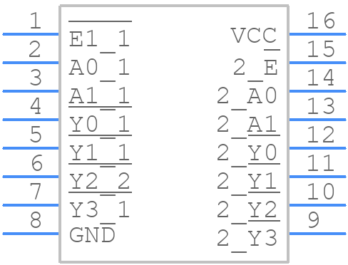 HCTS139DMSR - Renesas Electronics - PCB symbol