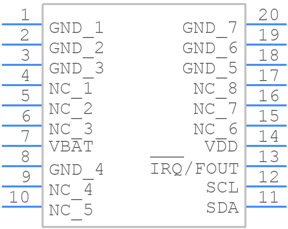 ISL12022MAIBZ-T - Renesas Electronics - PCB symbol