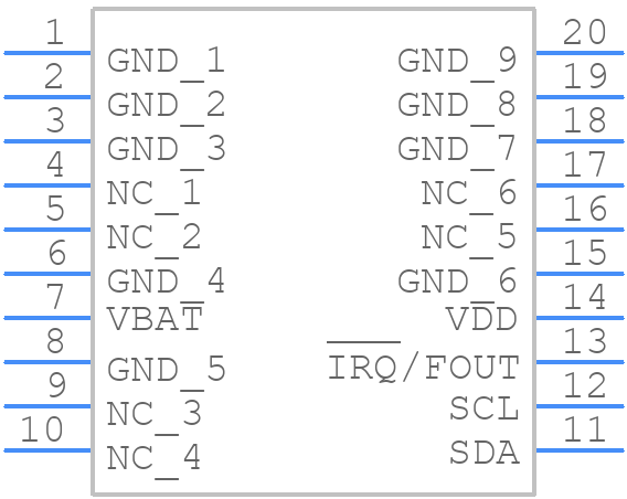 ISL12022MIBZR5421 - Renesas Electronics - PCB symbol